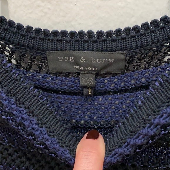 Rag & Bone Striped Open-Knit Tunic - Picture 3 of 6